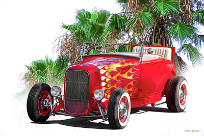 Vintage Performace Cars - 1932 Ford Jalopy Style Roadster by Dave Koontz