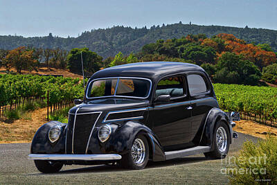 Woodland Animals - 1937 Ford Deluxe Sedan I by Dave Koontz