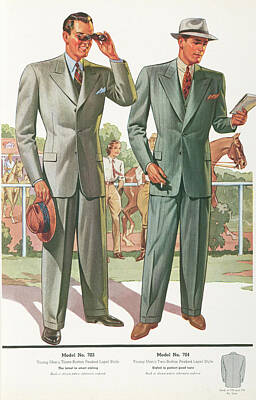 Modern Man Mountains - 1939 Glicksman Mens Fashion 2 by Ricky Barnard