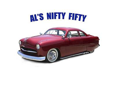 Whats Your Sign Royalty Free Images - 1950 Custom Shoebox Ford Royalty-Free Image by Jack Pumphrey