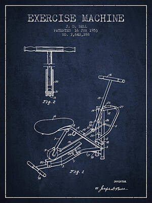 Amy Weiss Royalty Free Images - 1953 Exercising Device Patent SPBB07_NB Royalty-Free Image by Aged Pixel