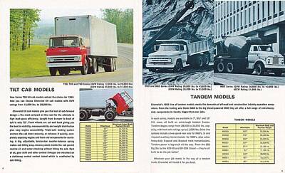 Stunning 1x - 1965 Chevrolet HD Trucks Brochure page 4 an 5 by Vintage Collectables