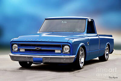 Mans Best Friend Rights Managed Images - 1967 Chevrolet C10 Blue Monday Pickkup Royalty-Free Image by Dave Koontz