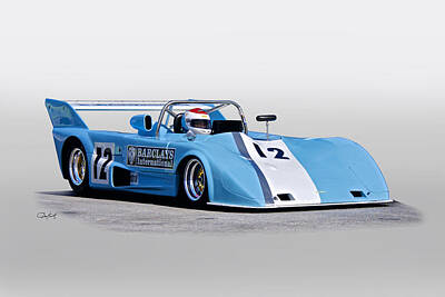 Sports Rights Managed Images - 1973 Lola T292 Vintage Can Am Racecar Royalty-Free Image by Dave Koontz