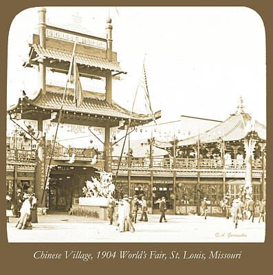 1920s Flapper Girl - 1904 Worlds Fair, Chinese Village by A Macarthur Gurmankin
