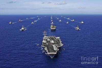Recently Sold - Politicians Photos - Aircraft Carrier Uss Ronald Reagan by Stocktrek Images