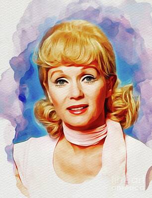 Actors Paintings - Debbie Reynolds, Vintage Movie Star by Esoterica Art Agency
