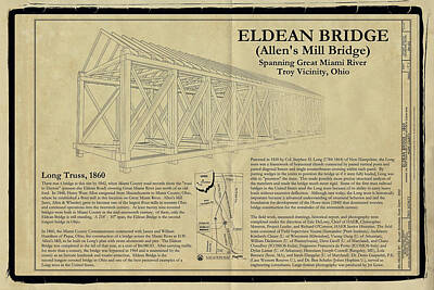Music Royalty-Free and Rights-Managed Images - Eldean  Covered Bridge by Jack R Perry