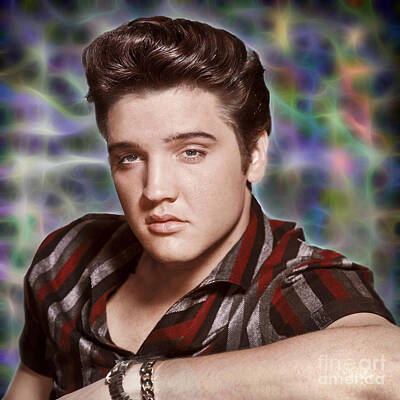 Music Royalty-Free and Rights-Managed Images - Elvis Presley  by Doc Braham