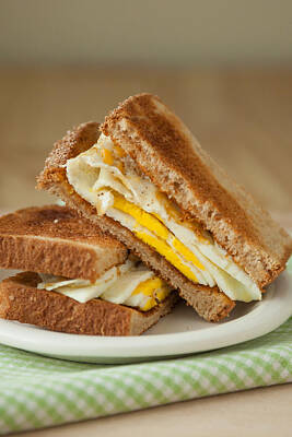 Vintage Jaquar - Fried Egg Sandwich on Whole Grain Toast  by Erin Cadigan