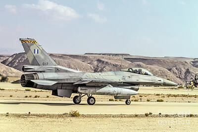 Vintage Performace Cars - Greek Air Force F-16C  by Amos Dor