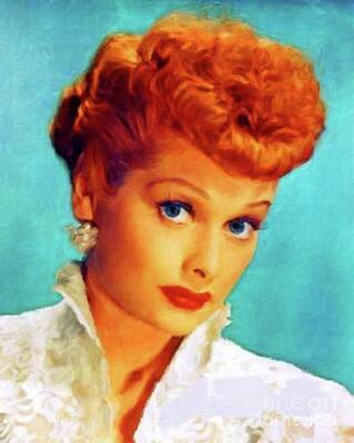 Musicians Royalty Free Images - Lucille Ball by Mary Bassett Royalty-Free Image by Esoterica Art Agency