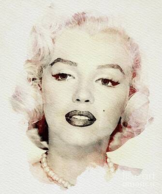 Actors Royalty Free Images - Marilyn Monroe, Actress and Model Royalty-Free Image by Esoterica Art Agency