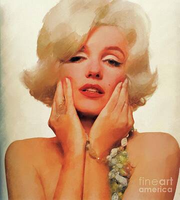 Actors Painting Royalty Free Images - Marilyn Monroe, Actress, Model, Legend Royalty-Free Image by Esoterica Art Agency