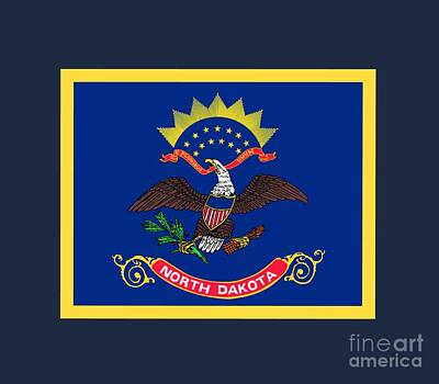 The Masters Romance - North Dakota Flag by Frederick Holiday