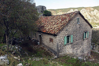 Landscapes Photos - Old Stone House In The Mountains by Elena Saulich