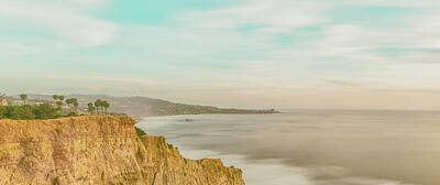Kitchen Food And Drink Signs - Panoramic Sunset OverTorrey Pines, San Diego Beach, California by Ryan Kelehar