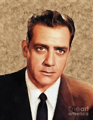 Recently Sold - Actors Royalty Free Images - Raymond Burr, Vintage Actor Royalty-Free Image by Esoterica Art Agency