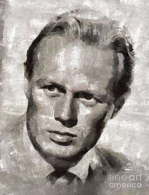 Celebrities Royalty-Free and Rights-Managed Images - Richard Widmark Hollywood Actor by Esoterica Art Agency