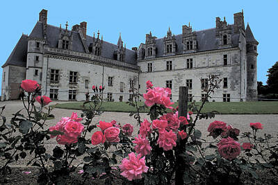 Classic Motorcycles - Roses Bloom at Amboise by Carl Purcell