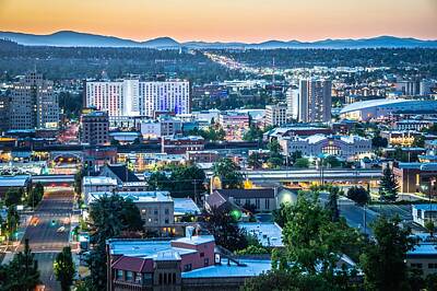 Landscape Photos Chad Dutson - Scenes Around Spokane Washington Downtown by Alex Grichenko