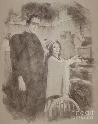 Fantasy Drawings Rights Managed Images - The Munsters Royalty-Free Image by Esoterica Art Agency