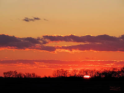 Old Masters Royalty Free Images - Windsor IL Sunset Royalty-Free Image by Theresa Campbell
