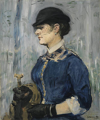 Animal Watercolors Juan Bosco - Young Woman in a Round Hat by Edouard Manet