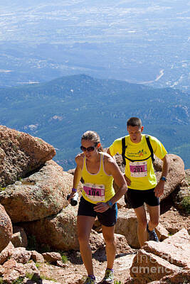 Steven Krull Royalty-Free and Rights-Managed Images - Pikes Peak Marathon and Ascent by Steven Krull