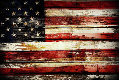 Landmarks Photos - American flag 8 by Les Cunliffe