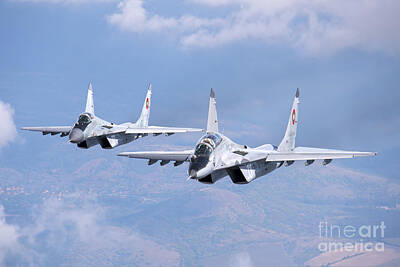 The Champagne Collection - A Pair Of Bulgarian Air Force Mig-29s by Daniele Faccioli