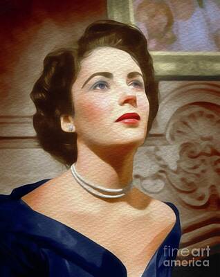 Actors Royalty Free Images - Elizabeth Taylor, Vintage Movie Star Royalty-Free Image by Esoterica Art Agency