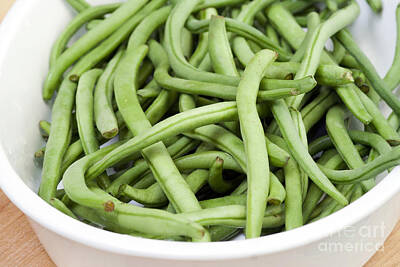 Fruits And Vegetables Still Life Rights Managed Images - Fresh Green Beans Royalty-Free Image by Michal Boubin