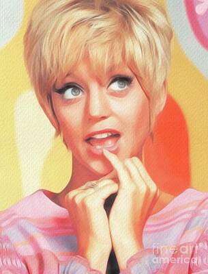 Recently Sold - Musicians Painting Rights Managed Images - Goldie Hawn, Actress Royalty-Free Image by Esoterica Art Agency
