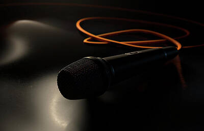 Jazz Digital Art - Microphone On The Floor by Allan Swart