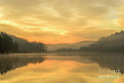 Stunning 1x - Misty Morning on the Lake by Thomas R Fletcher