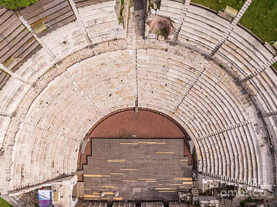 Irish Flags And Maps -  Roman amphitheater in Plovdiv by Nikolay Stoimenov