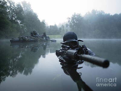 Transportation Royalty Free Images - Special Operations Forces Combat Diver Royalty-Free Image by Tom Weber