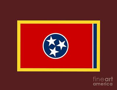 Western Art - Tennessee Flag by Frederick Holiday