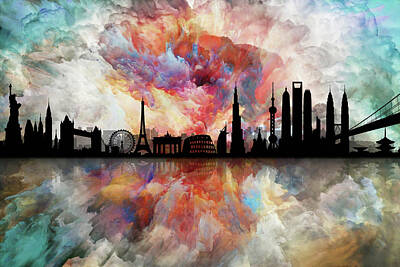 Paris Skyline Digital Art - The Best City skyline by Lilia S