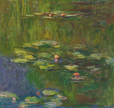 Animal Paintings David Stribbling - The Water Lily Pond by Claude Monet