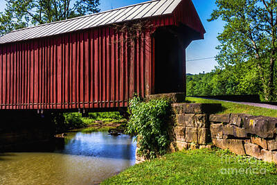 Music Photos - Walkersville Covered Bridge by Thomas R Fletcher