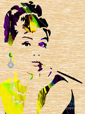 Actors Mixed Media - Audrey Hepburn Collection by Marvin Blaine