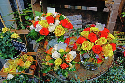 On Trend Breakfast Royalty Free Images - Flower Shop Display In Paris, France Royalty-Free Image by Rick Rosenshein