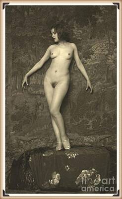 Nudes Digital Art - Digital Ode to Vintage Nude by MB by Esoterica Art Agency