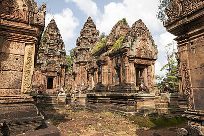 Moody Trees - Banteay Srei Temple, Cambodia by David Henderson