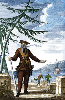 Beach Rights Managed Images - Blackbeard, Edward Teach, English Pirate Royalty-Free Image by Science Source