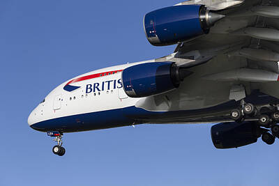 Green Grass - British Airways Airbus A380 by David Pyatt