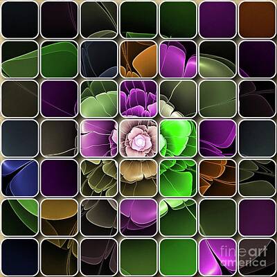 Abstract Flowers Digital Art - Digital Abstract Art by Esoterica Art Agency