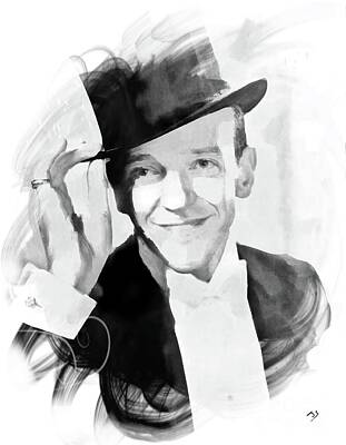 Celebrities Royalty-Free and Rights-Managed Images - Fred Astaire, Vintage Actor and Dancer by Esoterica Art Agency